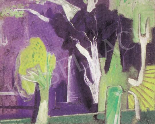  Hincz, Gyula - Colorful Trees, 1940s painting