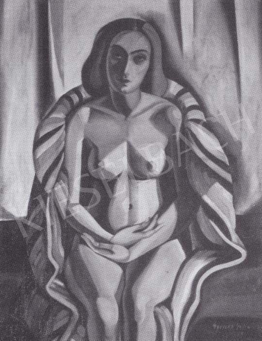 Gyenes, Gitta - Sitting Nude, 1930 painting