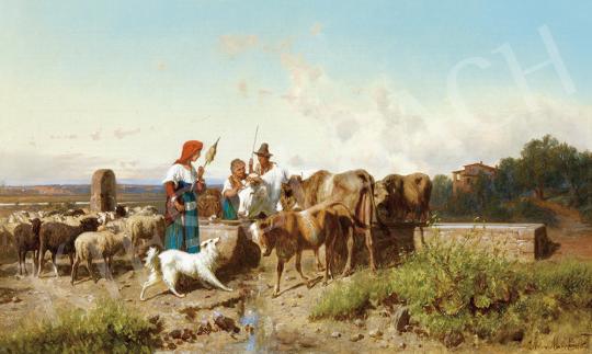 Markó, András - The Campagna in Rome, 1891 painting