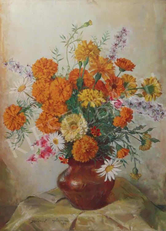  Szánthó, Mária - Flower Still Life, 1983 painting