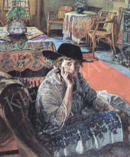  Perlmutter Izsák - Cleo a szalonban festménye