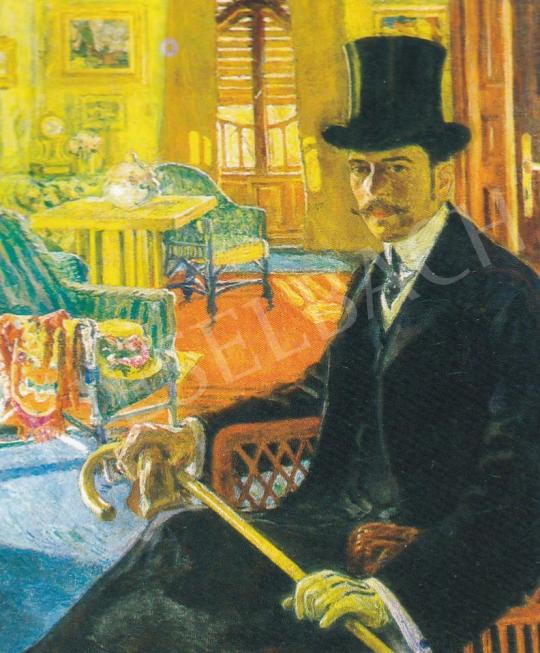  Perlmutter, Izsák - Self-Portrait with Hat painting