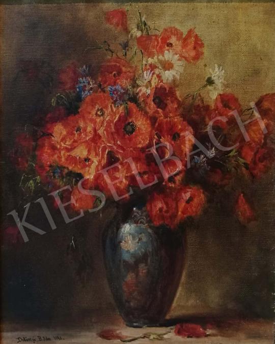  Dolányi Benczúr, Ida - Flower Still Life, 1942 painting