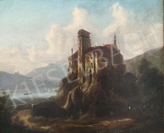 For sale  Johann Wilhelm Jankowski - A Castle by the Lake, 1865 's painting