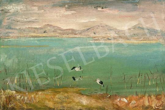  Molnár C., Pál - Lakeside Landscape with Storks | 15th Auction auction / 118 Lot