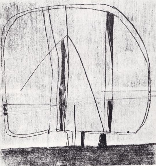 Vajda, Júlia - Tree, 1964 painting