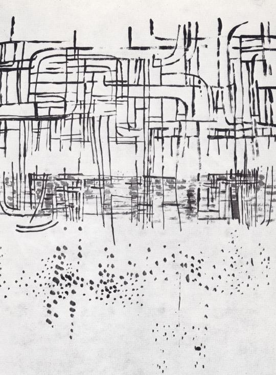 Vajda, Júlia - Point and Structure, 1963 painting