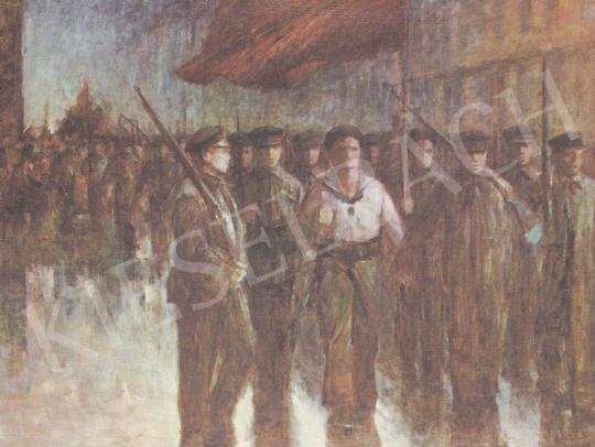  Ék Sándor - Tanács - Magyarországért mindenki a frontra, 1959 festménye
