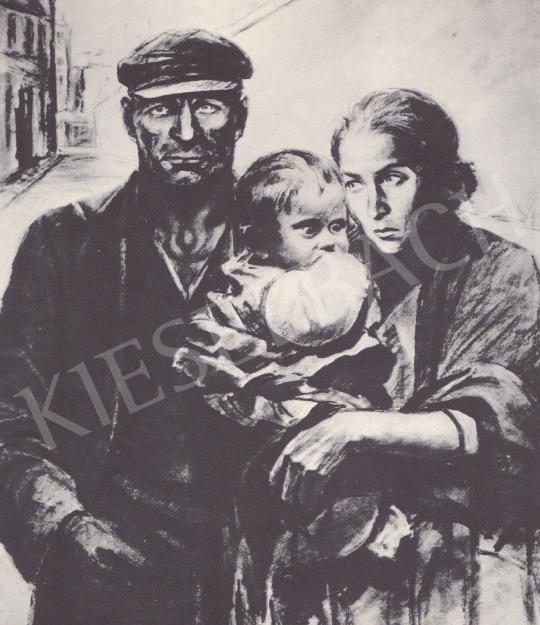  Ék Sándor - Német munkáscsalád, 1936 festménye
