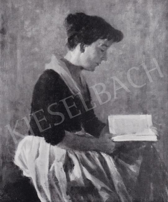  Ék, Sándor (Alex Keil) - Reading Woman, 1957 painting