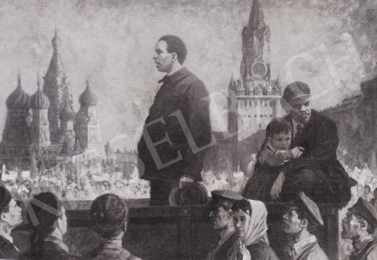  Ék Sándor - Lenin és Szamuely találkozás Moszkvában 1919-ben, 1958 festménye