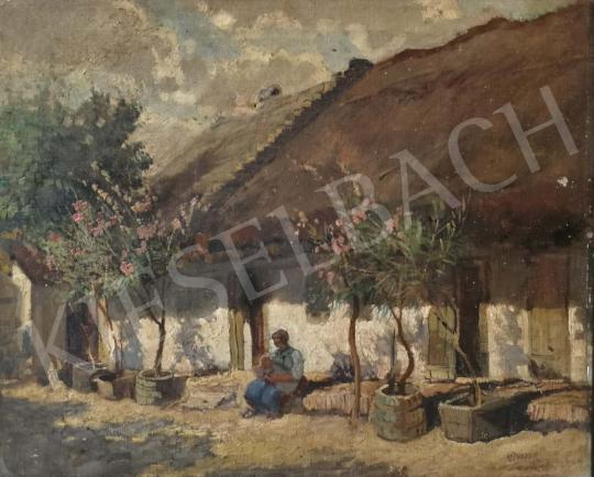 For sale Ujváry, Ferenc - Village Courtyard 's painting