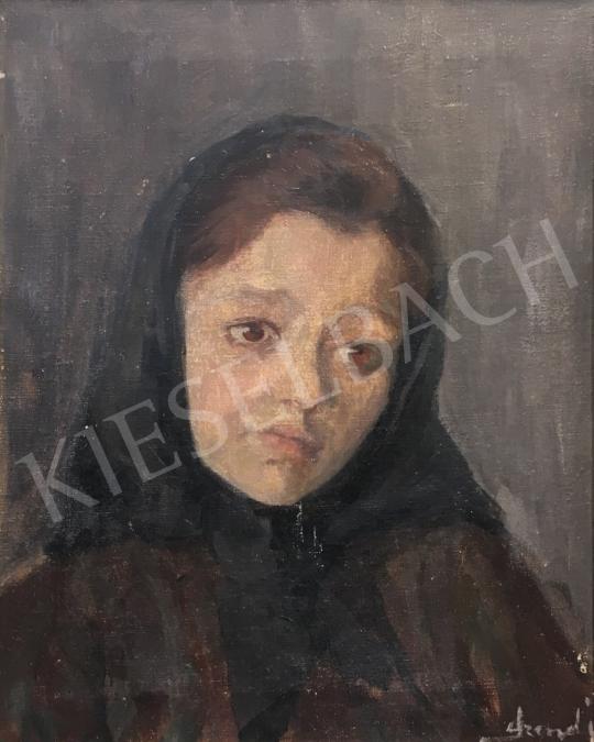 For sale Szendy, Arisztid - Girl with Head Scarf 's painting