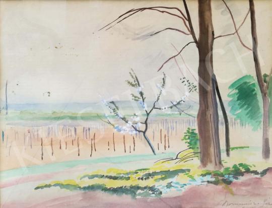  Bornemisza, Géza - Early Spring Landscape, 1950 painting