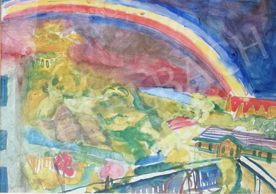 For sale  Frank, Frigyes - Rainbow over the Town 's painting