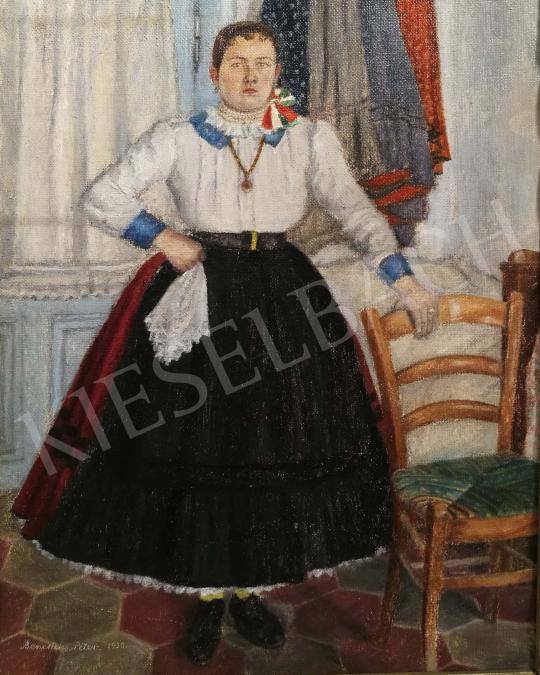  Benedek, Péter - Girl in a Folk Dress, 1930 painting