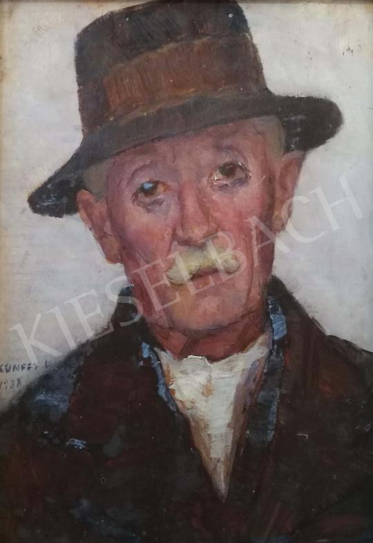  Kunffy Lajos - Kalapos férfi, 1938 festménye