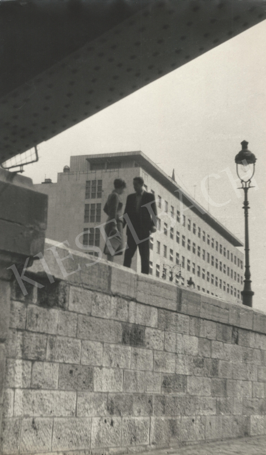 Eladó  Szőllősy Kálmán - Randevú a Margit híd alatt, 1950-es évek festménye