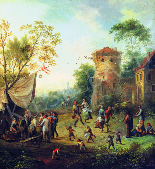 For sale Vollerdt, Johann Christian - Village Day 's painting