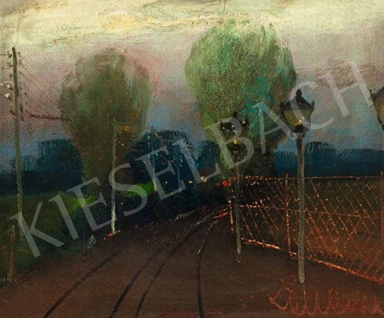 For sale Zeller, Mihály - Morning Lights (Train Station) 's painting