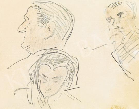  Vaszary, János - Profile of Horthy Miklós and other Heads painting