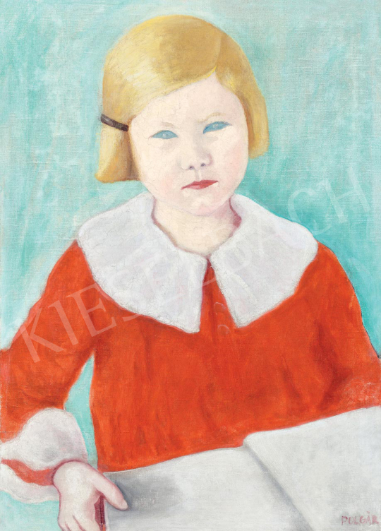 For sale  Polgár, Boris - Girl in Red Blouse 's painting