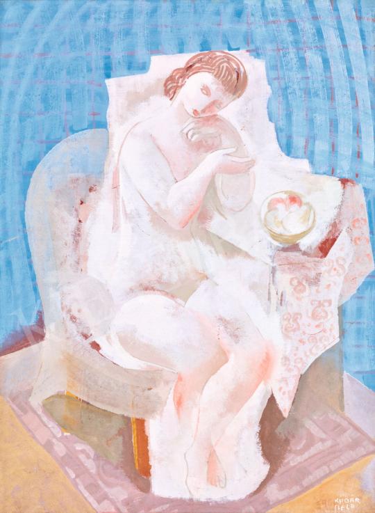  Kádár, Béla - Art Deco Nude in Blue Room painting