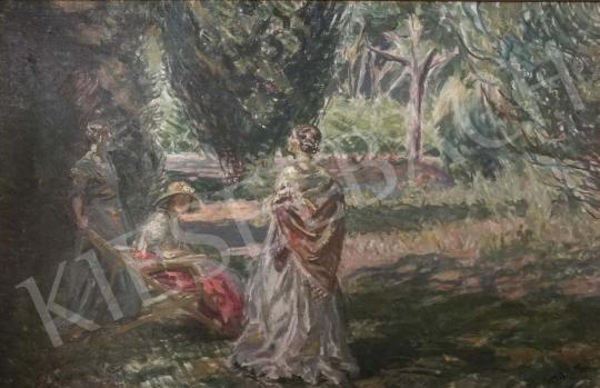 Márk, Lajos - Ladies in the Open-Air painting