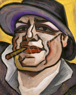  Scheiber, Hugó - Self-Portrait with Hat 