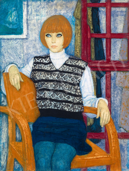  Czene, Béla jr. - Light Blue Eyes, Dark Blue Mini Skirt | 59th Autumn Auction auction / 17 Lot