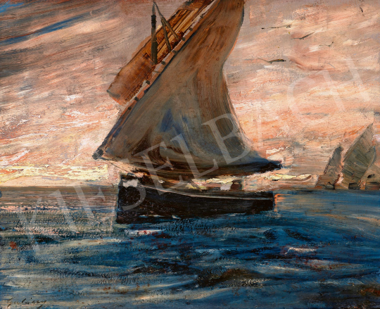  Gulácsy, Lajos - Sailing Boat with Special Lights | 59th Autumn Auction auction / 119 Lot
