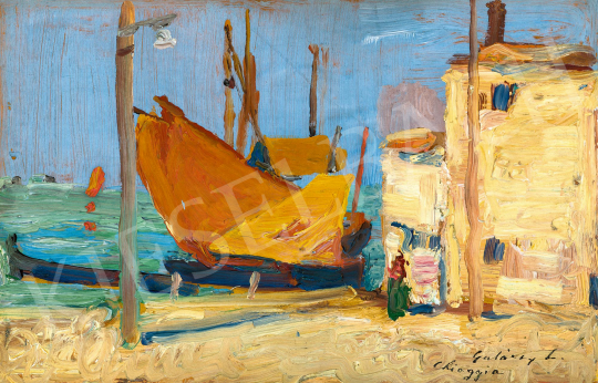  Gulácsy Lajos - Halászbárkák Velence mellett (Chioggia), 1907-1908 | 59. Őszi Aukció aukció / 120 tétel