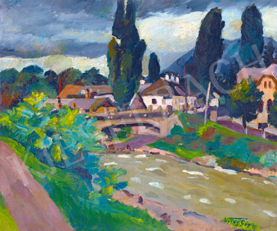  Vörös, Géza - View of Nagybánya with a Bridge | 59th Autumn Auction auction / 149 Lot