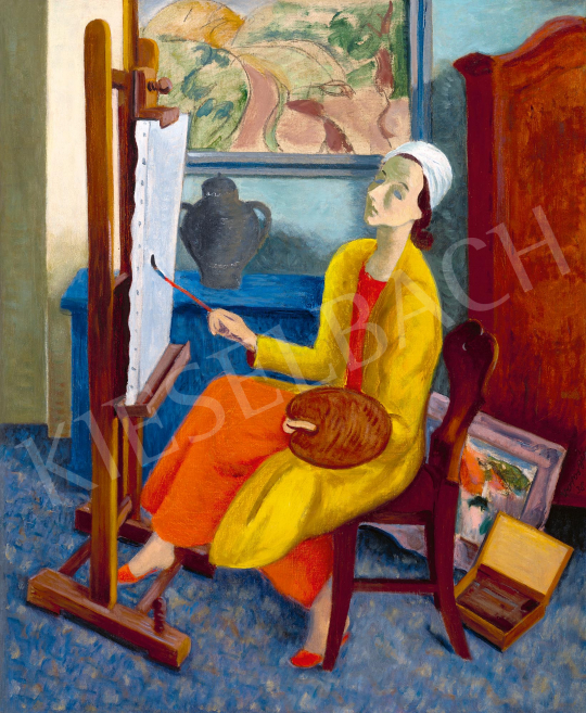  Vörös Géza - Festőnő, 1938 | 59. Őszi Aukció aukció / 188 tétel