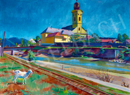 Ziffer Sándor - Kék ég (Nagybánya a Zazar-parttal), 1948 