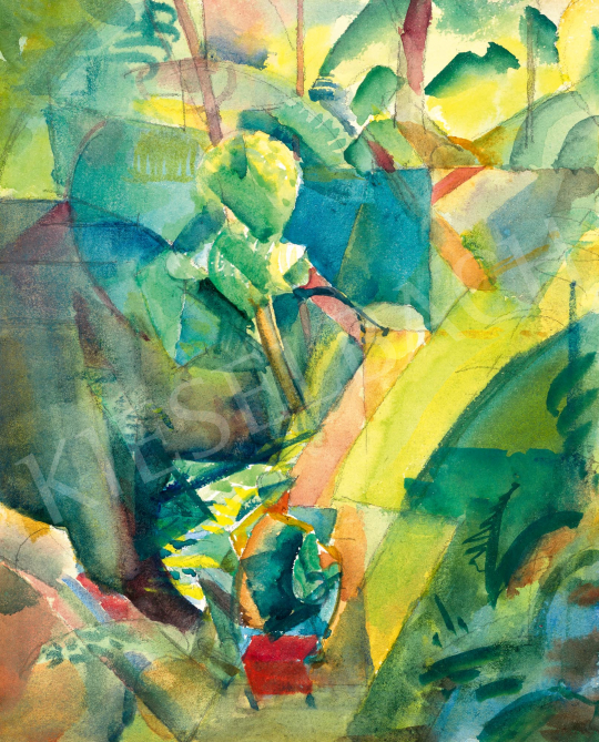  Szobotka, Imre - Kubistic Landsape (Painter in Open-Air), c. 1913-14 | 59th Autumn Auction auction / 196 Lot