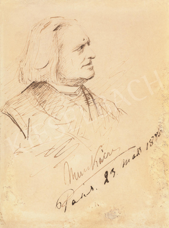  Munkácsy Mihály - Liszt Ferenc portréja, 1886 | 59. Őszi Aukció aukció / 212 tétel