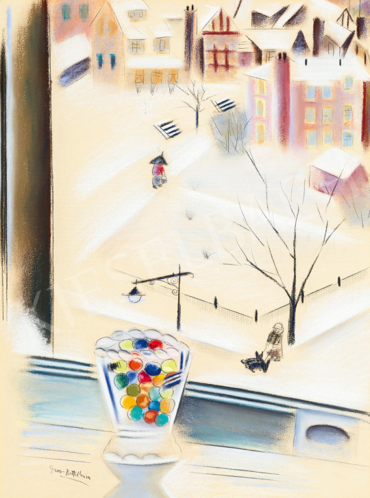 Gross-Bettelheim, Jolán - Colourful Glass Marbles in the Window in New York | 59th Autumn Auction auction / 23 Lot