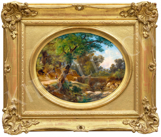 Ifj. Markó Károly - Itáliai táj patakparttal, 1870 | 59. Őszi Aukció aukció / 168 tétel