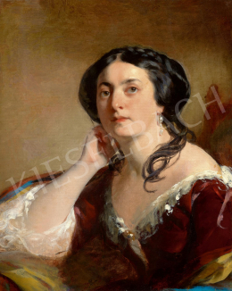 Amerling, Friedrich von - Portrait of Berta Gyertyánffy Paintress (Contess Nákó) 
