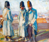  Vaszary János - Kozák katonák, 1915 körül festménye