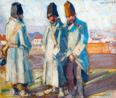  Vaszary, János - Cossack Soldiers, c. 1915 painting