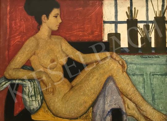  Czene, Béla jr. - Female Nude, 1966 painting