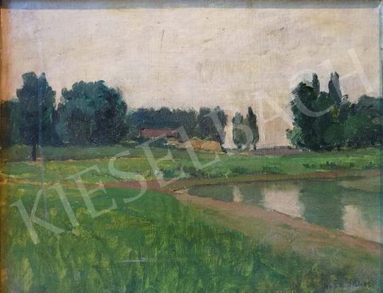 Kléh, János - Landscape with House painting