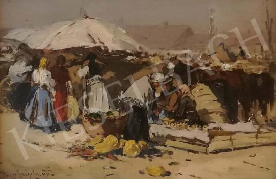 For sale Pörge, Gergely - Market Scene 's painting