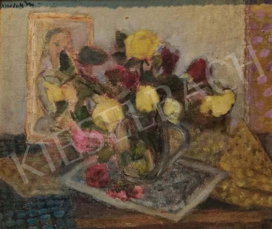  Modok, Mária (Czóbel Béláné) - Flower Still-Life with Roses painting