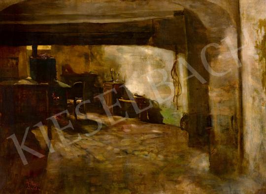 Hollósy Simon - Beszűrődő fények, 1887 festménye