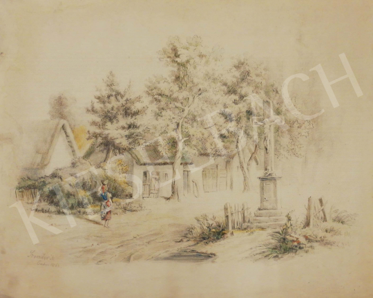 Eladó  Szemlér Mihály - Városi életkép, 1862 festménye