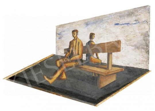  Péri, László - Sitting on a Bench, 1948 - 1952 | 14th Auction auction / 3 Lot