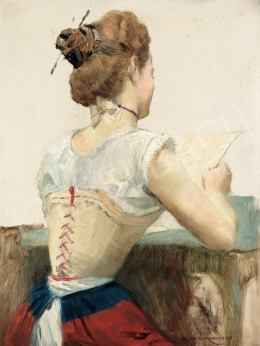  Karlovszky, Bertalan - Reading Girl, c. 1900 